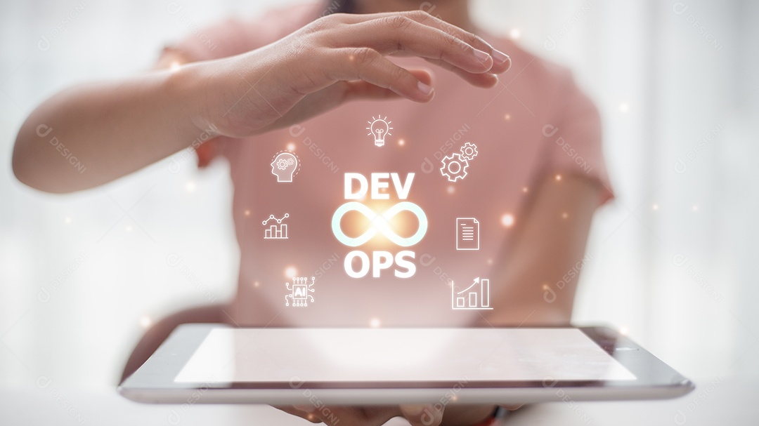 Conceito de DevOps, desenvolvimento de software e operações de TI, programação ágil