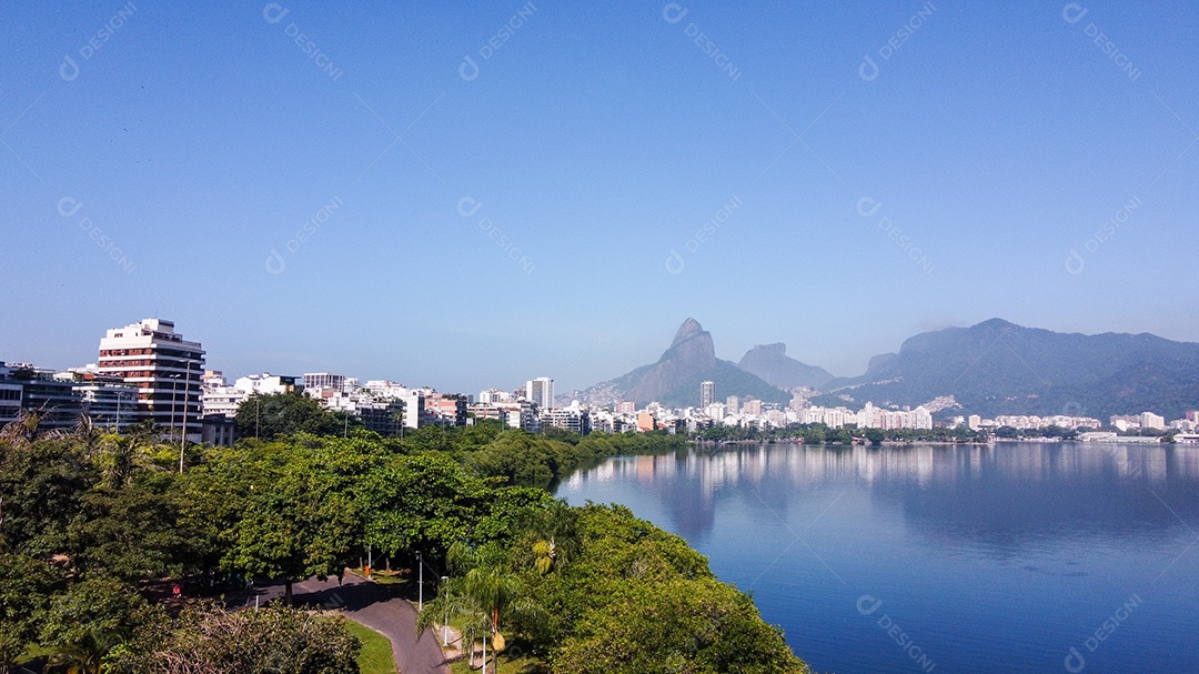 Imagem aérea da lagoa rodrigo de freitas