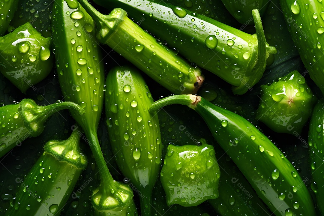 Várias Abobrinha Italiana Em Fundo Isolado