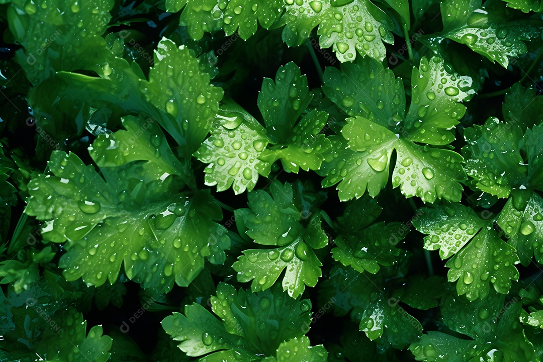 Várias Salsinha Em Fundo Isolado
