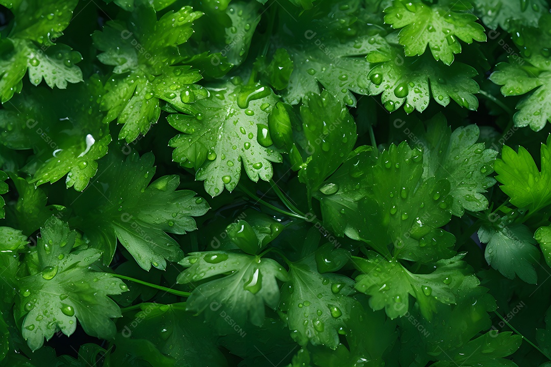 Várias Salsinha Em Fundo Isolado