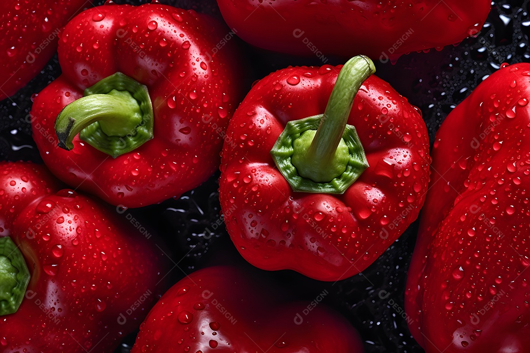 Vários Pimentão Em Fundo Isolado