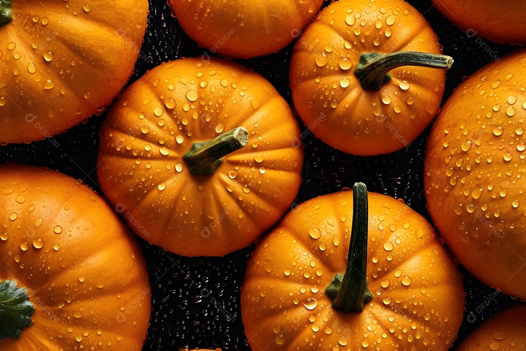 Várias Abóboras Em Fundo Isolado