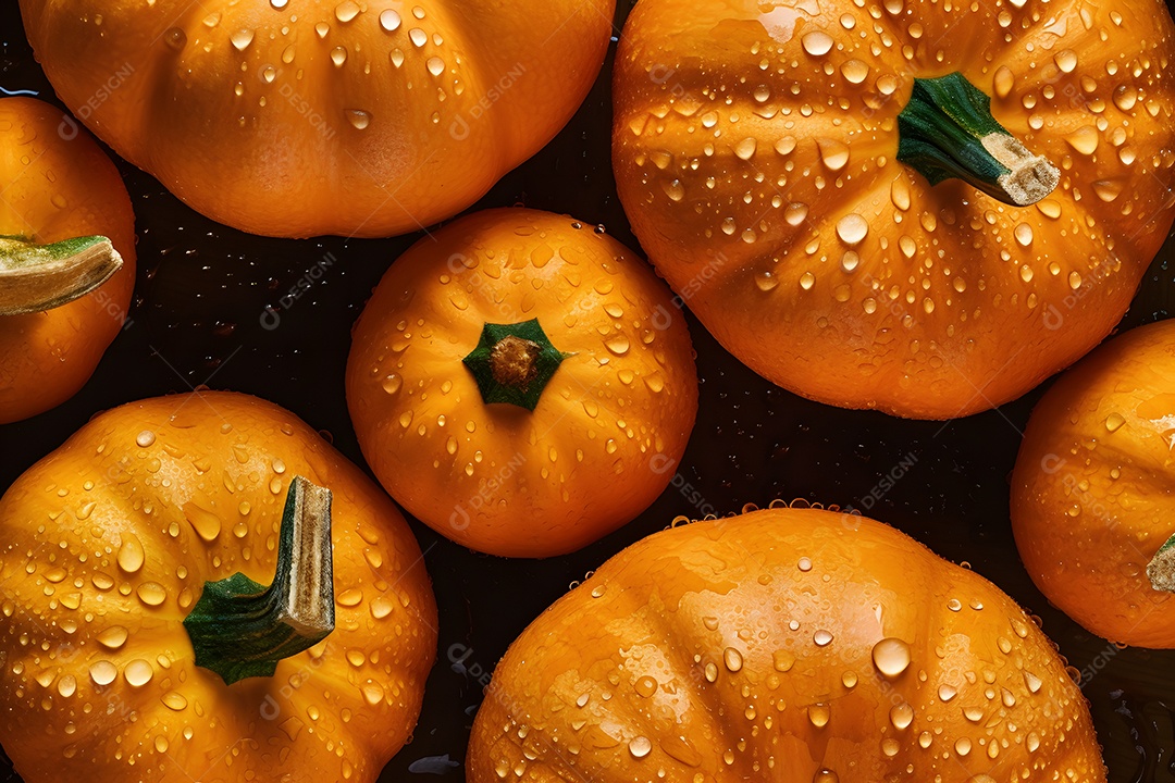 Várias Abóboras Em Fundo Isolado