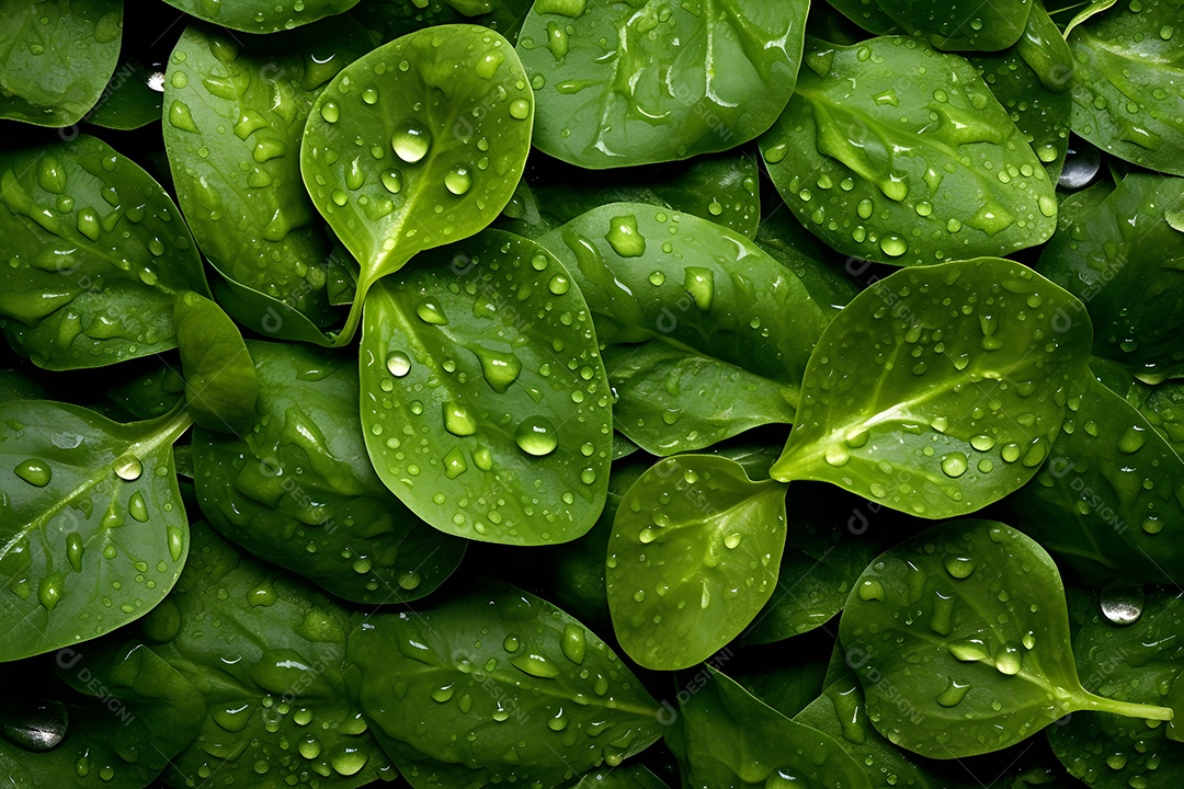 Vários Espinafre Em Fundo Isolado