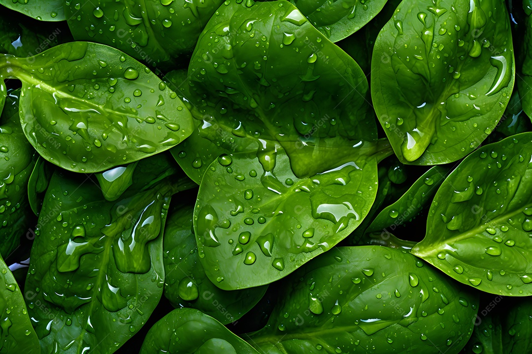 Vários Espinafre Em Fundo Isolado