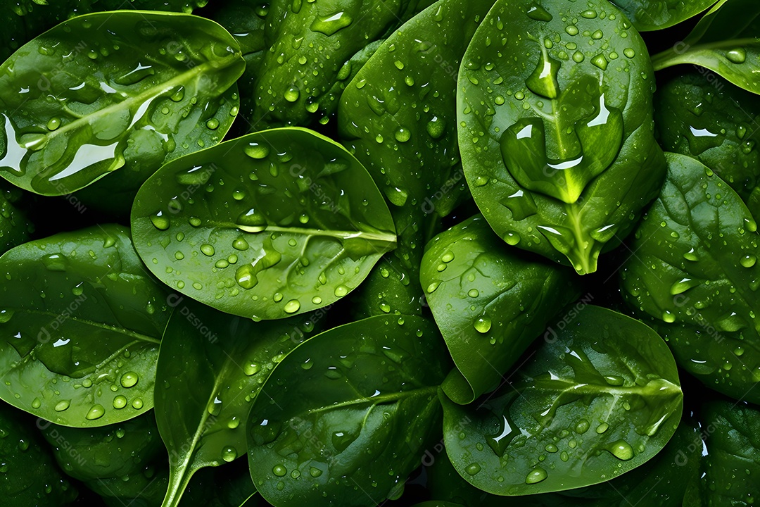 Vários Espinafre Em Fundo Isolado