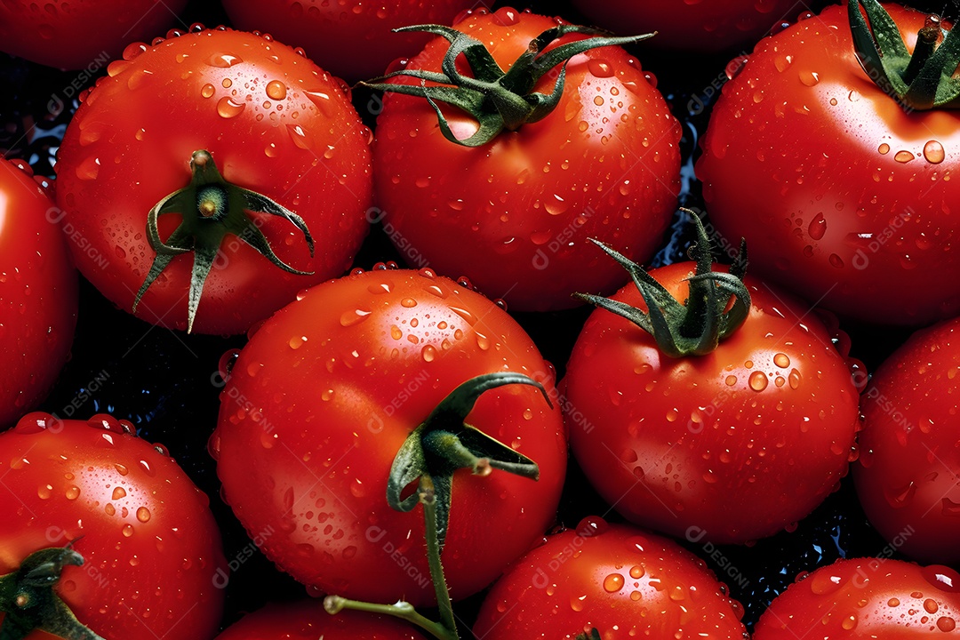 Vários Tomate Em Fundo Isolado