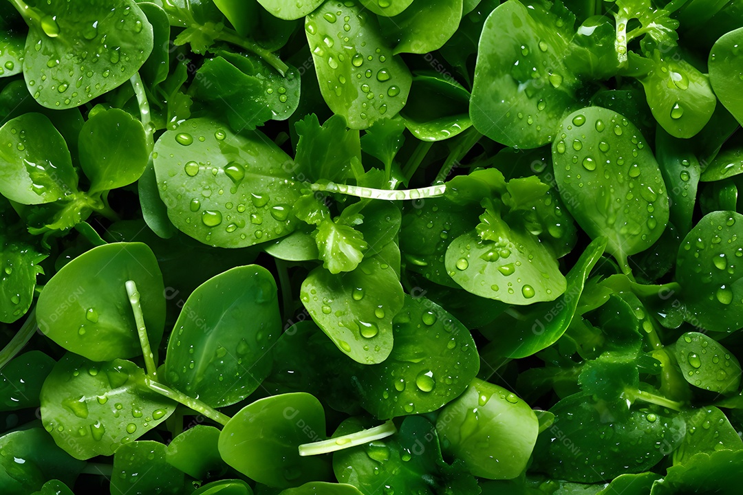 Vários Agrião Em Fundo Isolado