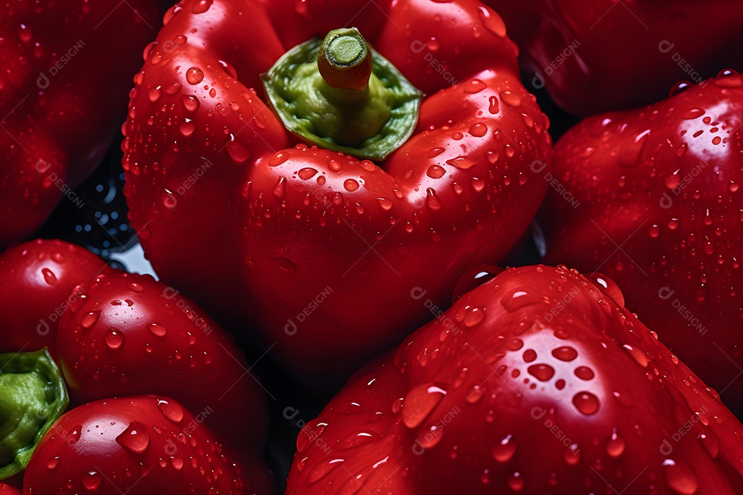 Vários Pimentão Em Fundo Isolado