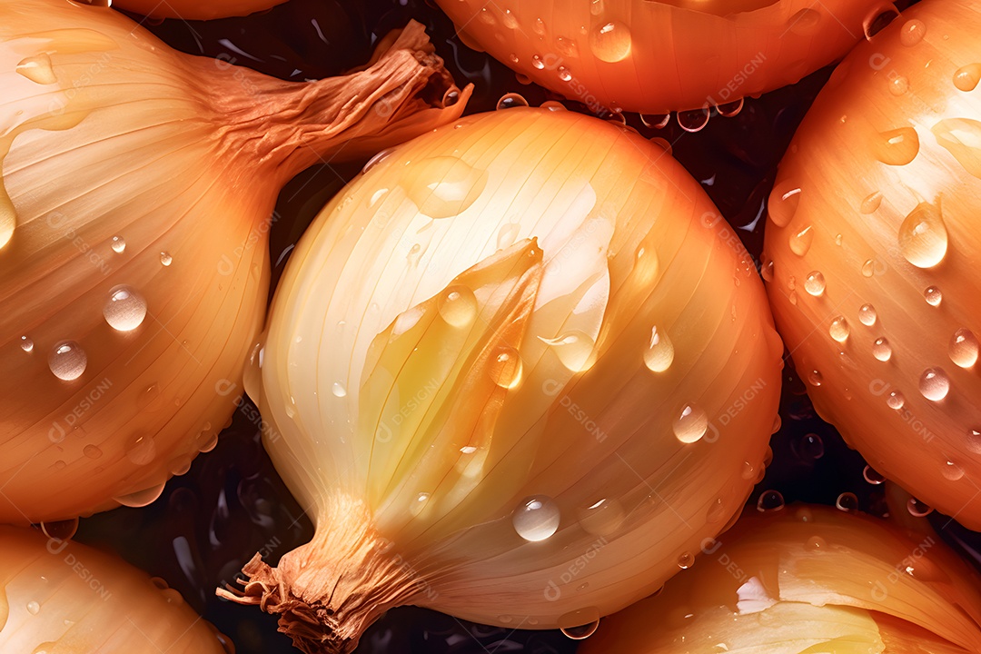 Várias Cebola Em Fundo Isolado