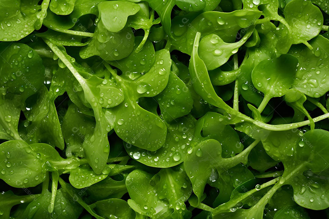 Vários Agrião Em Fundo Isolado