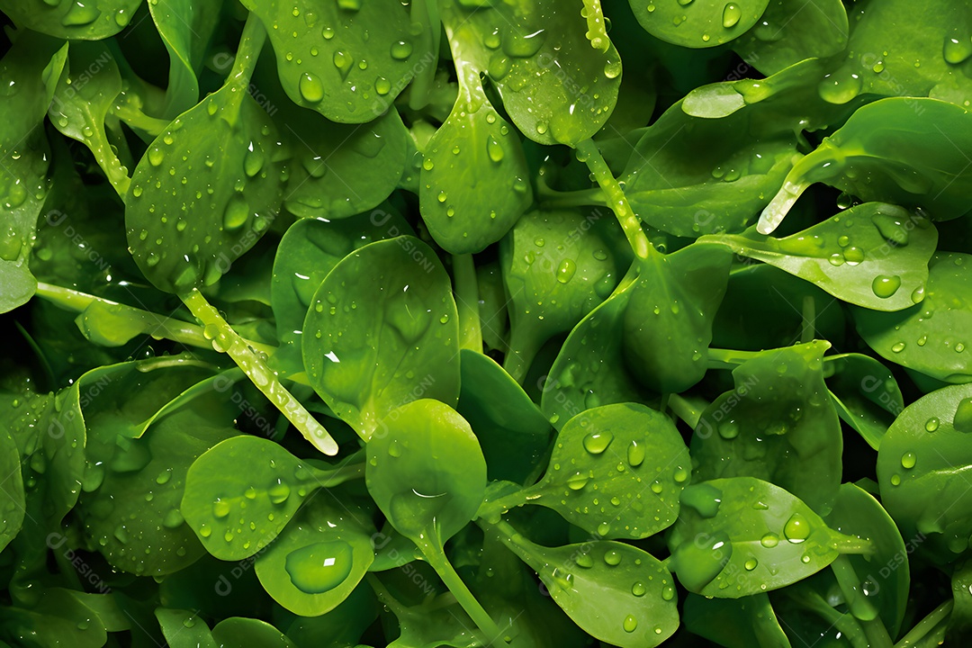 Vários Agrião Em Fundo Isolado