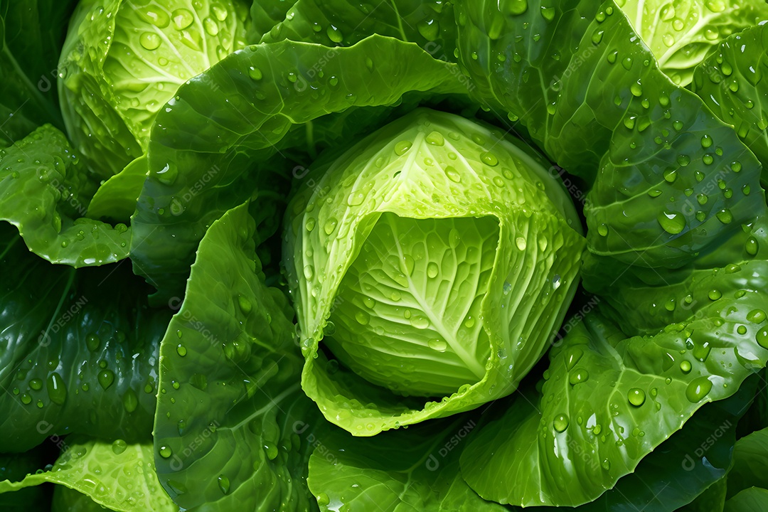 Vários Repolho Em Fundo Isolado