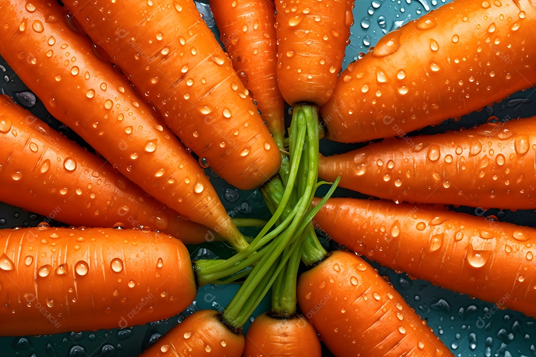 Várias Cenoura Em Fundo Isolado