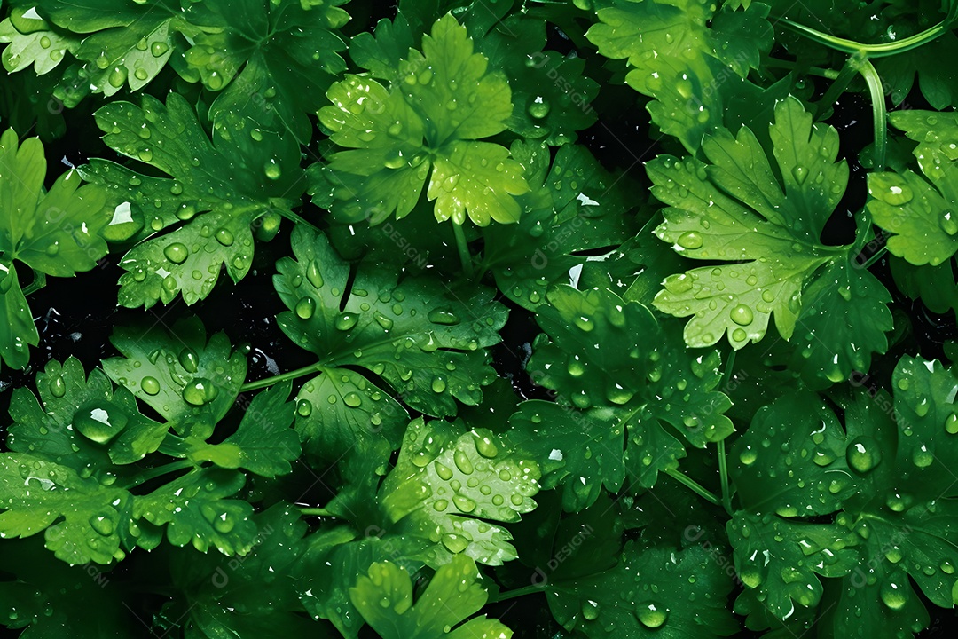 Várias Salsinha Em Fundo Isolado