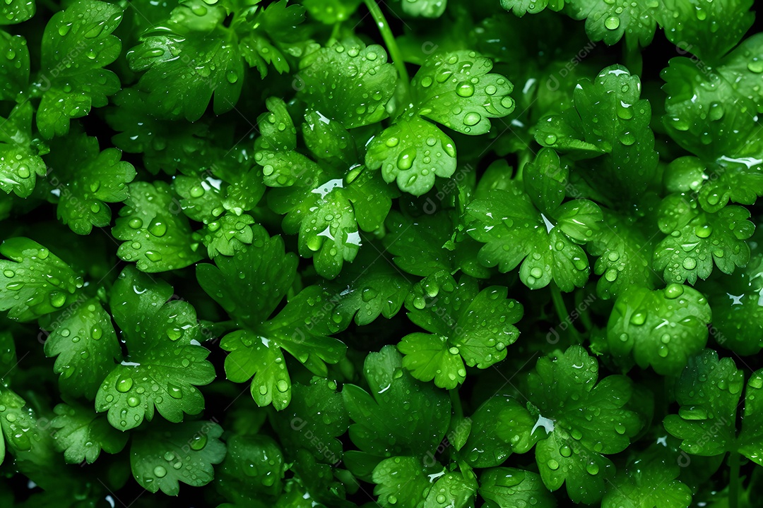 Várias Salsinha Em Fundo Isolado