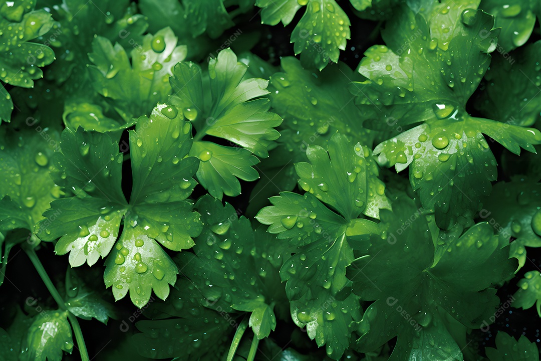 Várias Salsinha Em Fundo Isolado