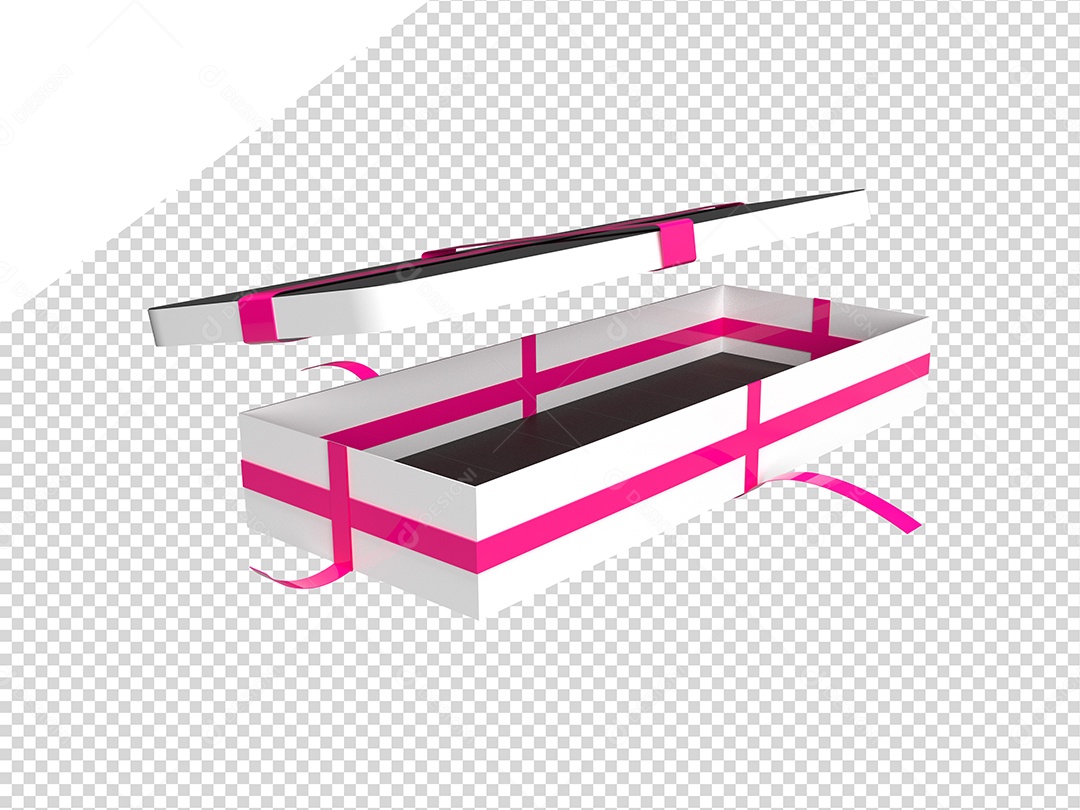 Caixa De Presente Com Fita Rosa Elemento Para Composição PSD