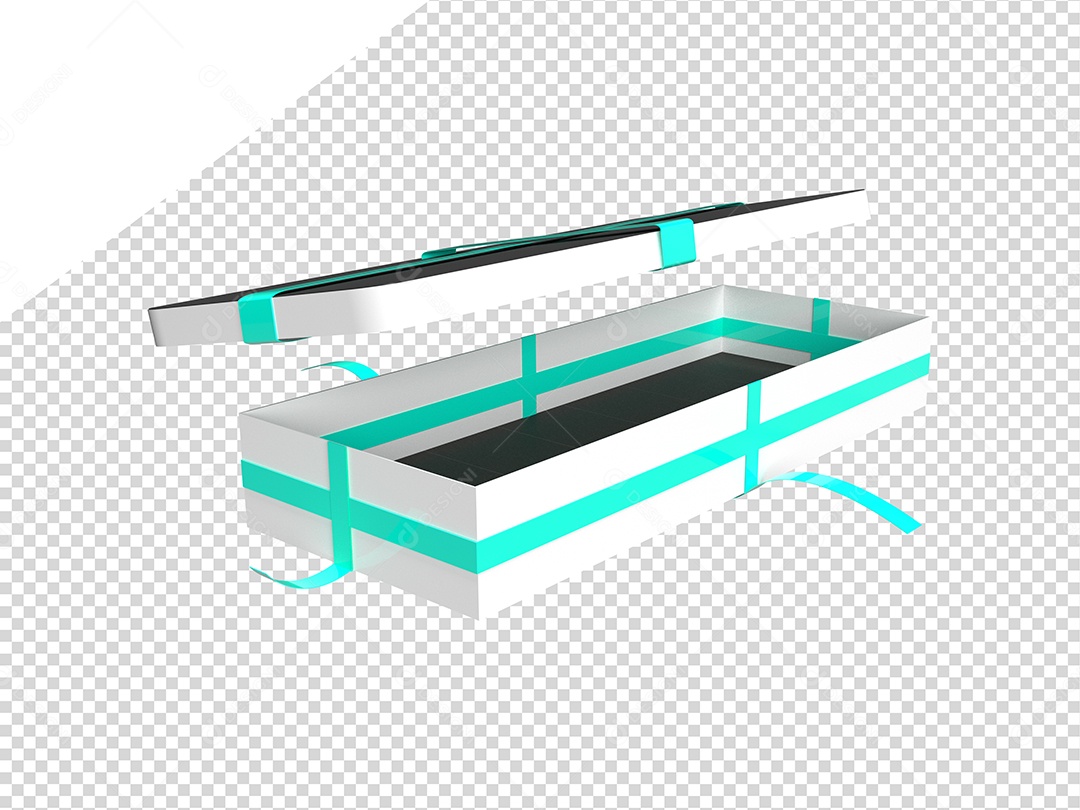 Caixa De Presente Com Fita Azul Elemento Para Composição PSD