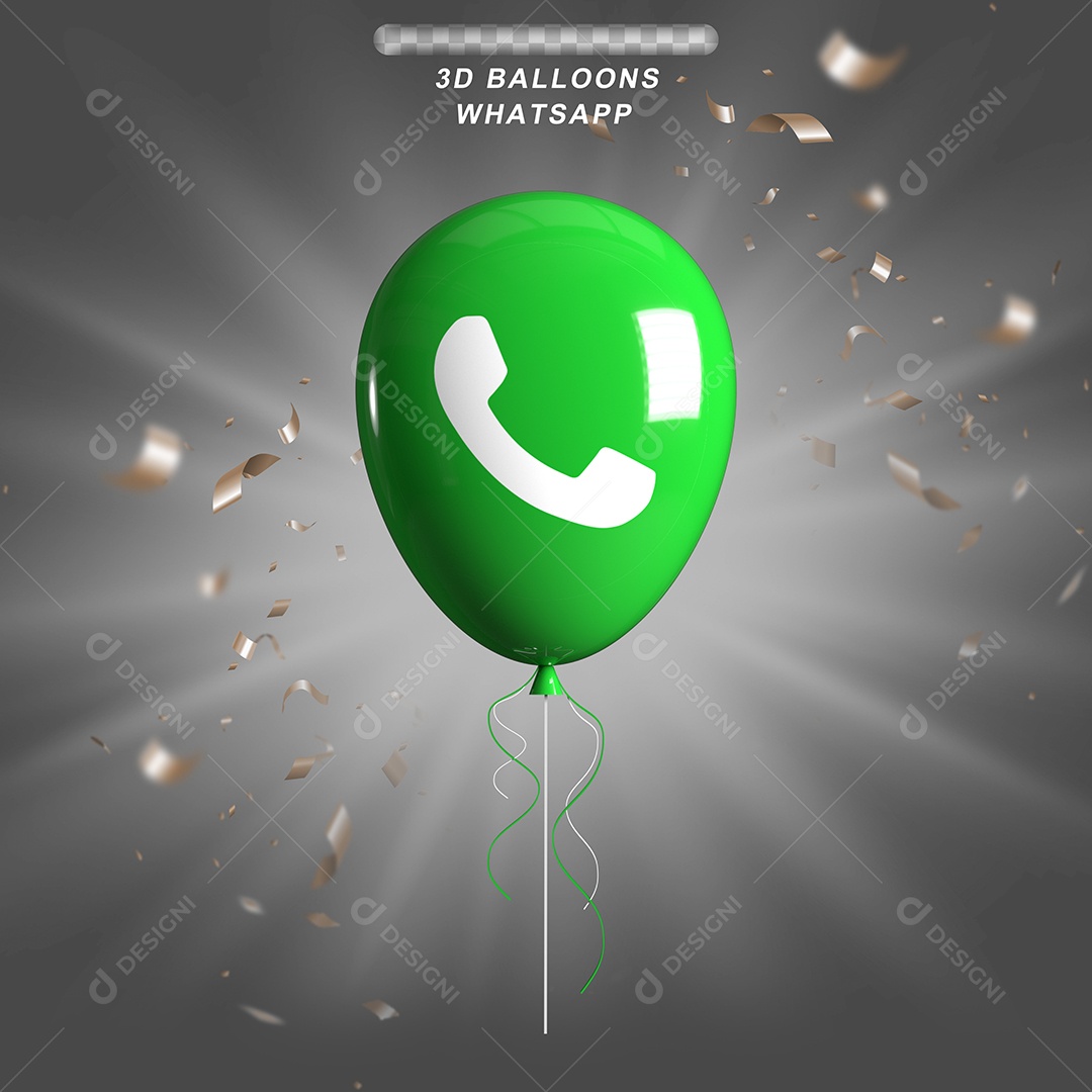 Balão Com Ícone Do WhatsApp Elemento Para Composição PSD