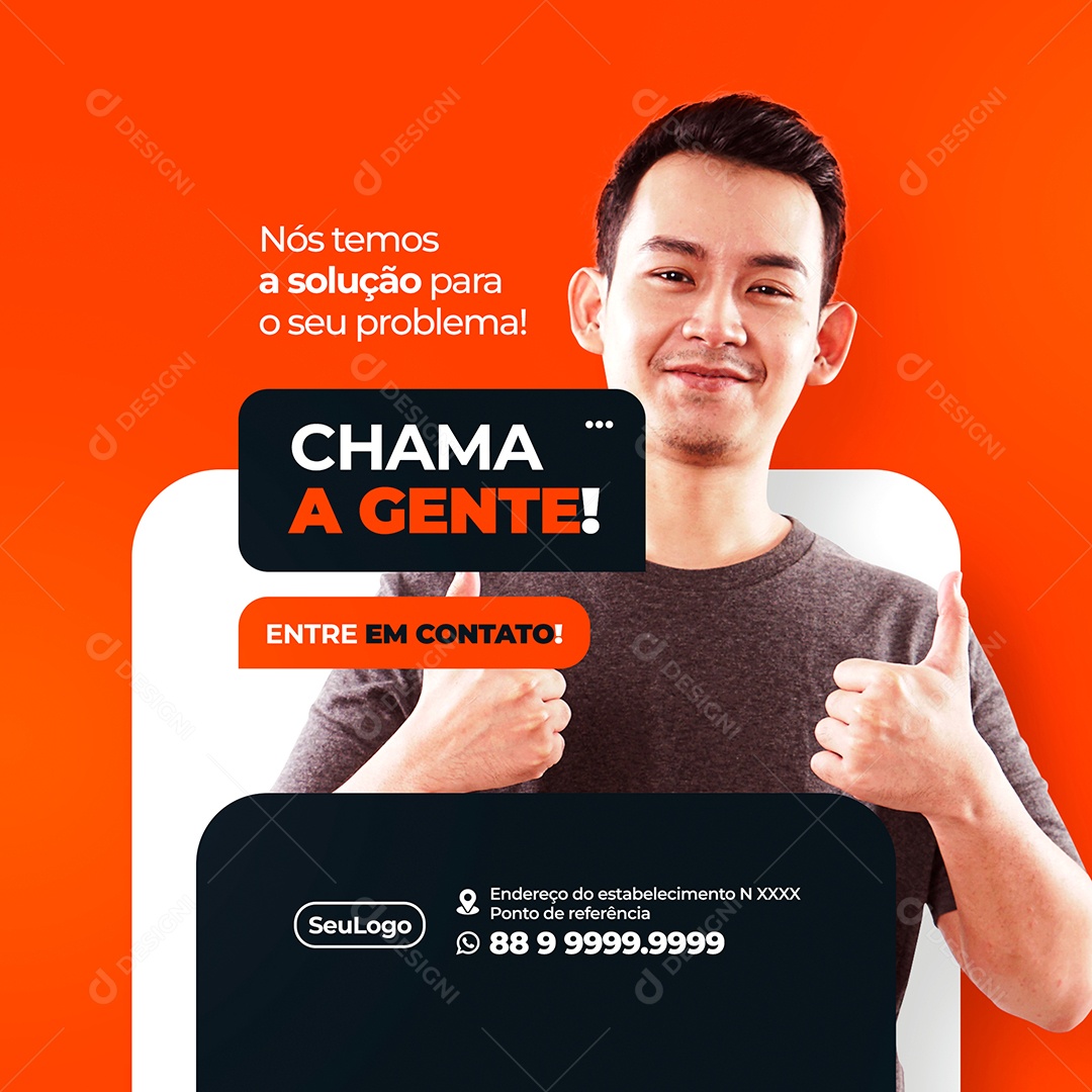 Nós Temos A Solução Chama A Gente Social Media PSD Editavel