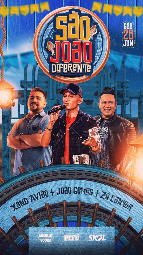 Story Flyer Dia 26 de Junho São João Diferente Social  Media PSD Editavel