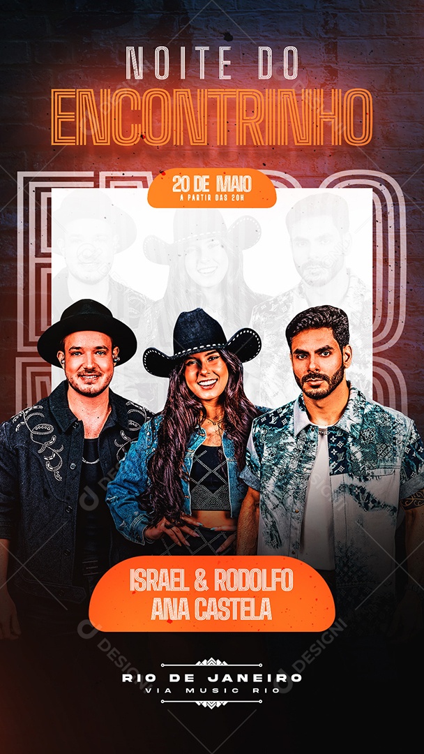 Flyer Story 20 de Maio Noite do Encontrinho Social Media PSD Editável