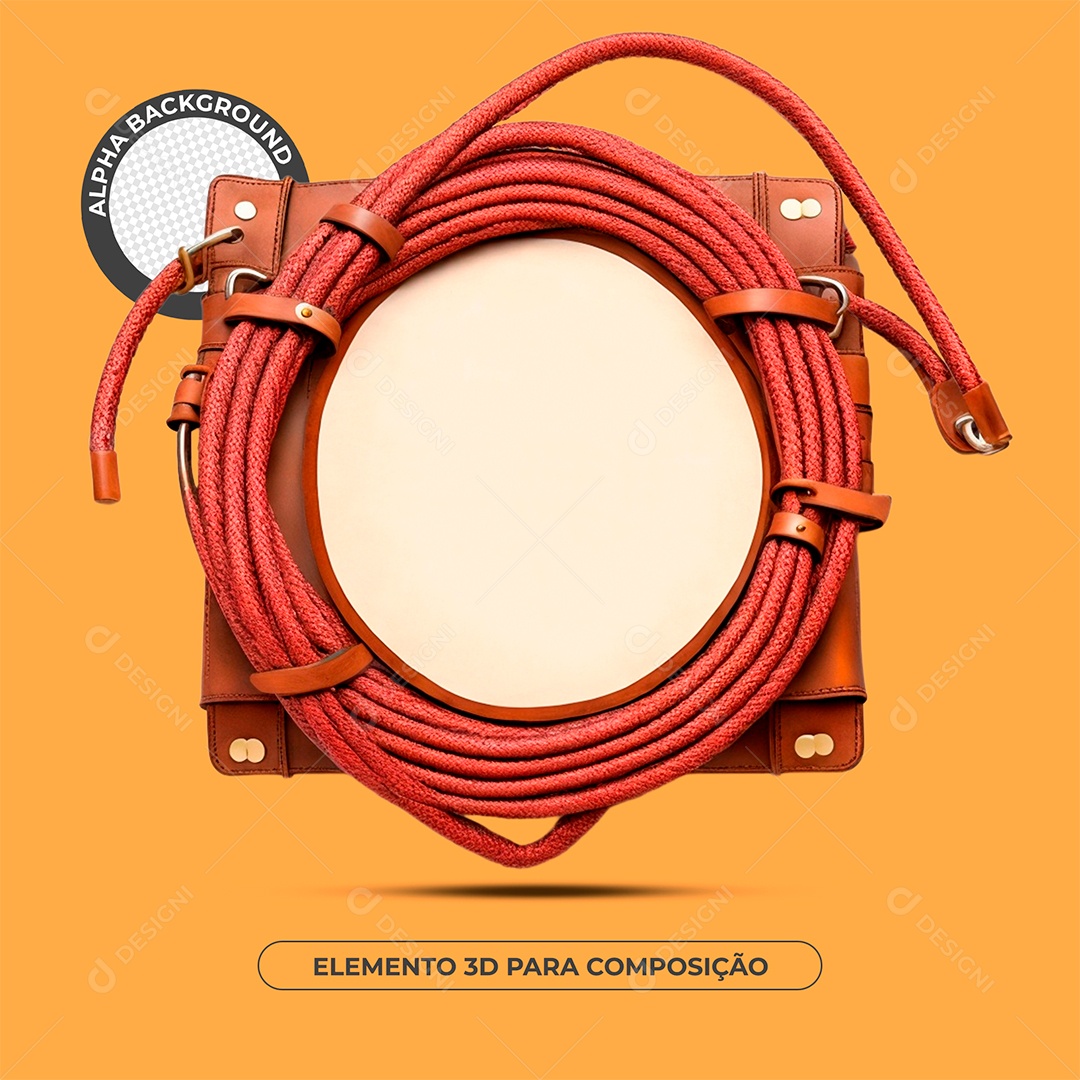 Painel De Cordas Elemento 3D Para Composição PSD