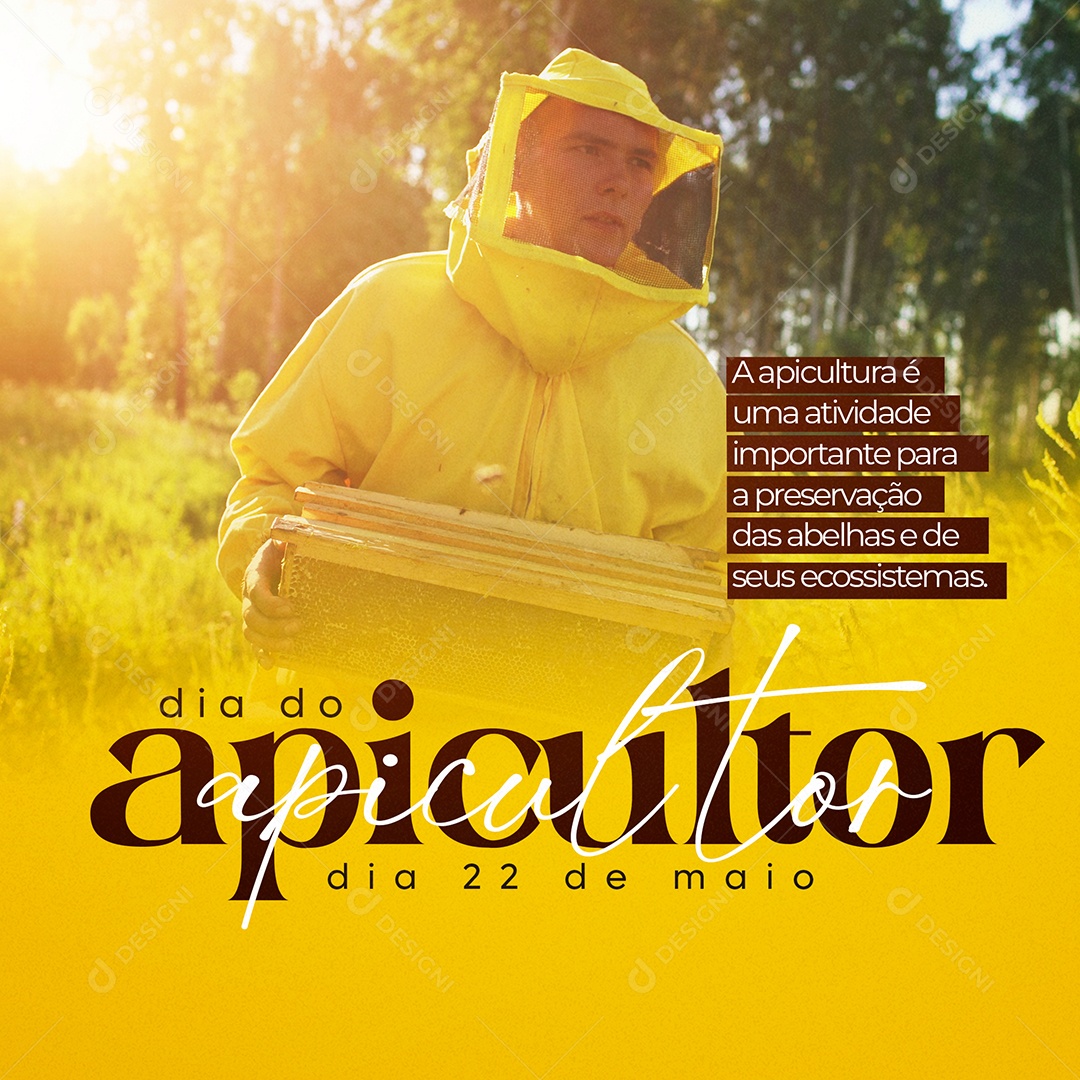 Social Media Dia Do Apicultor Atividade Importante PSD Editável