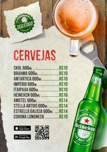Modelo De Cardápio Cervejaria PSD Editável