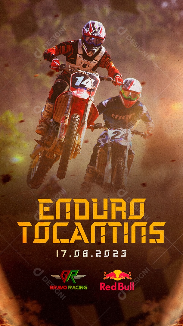 Story Enduro Tocantins Motocross Social Media PSD Editável