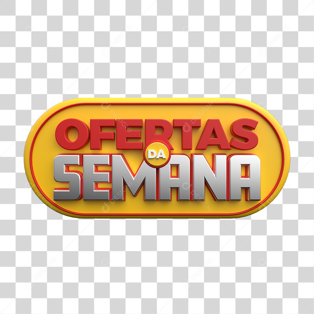 Selo 3D Ofertas da Semana PNG Transparente