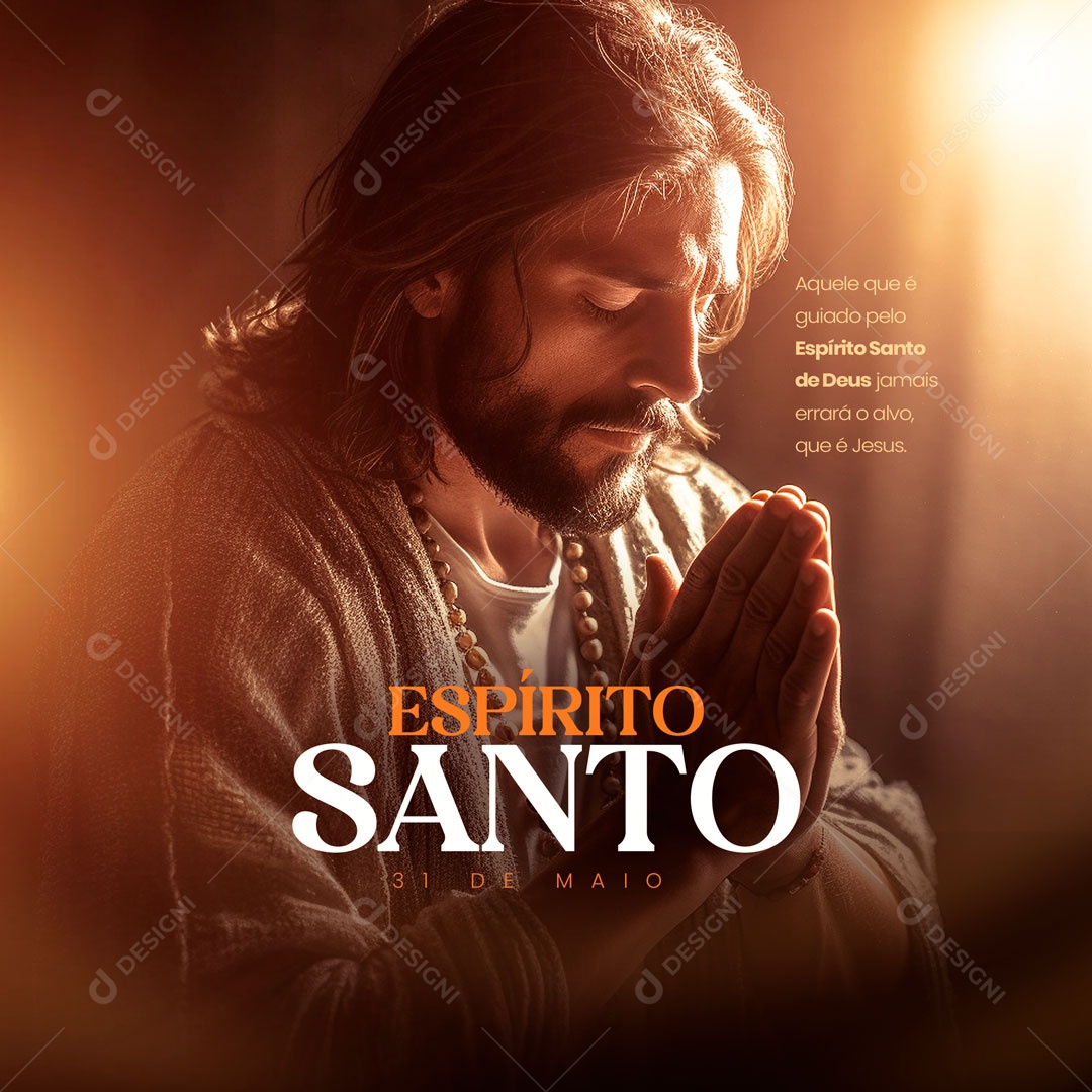 Dia 31 De Maio Dia Do Espirito Santo Data Comemorativa Social Media PSD Editável