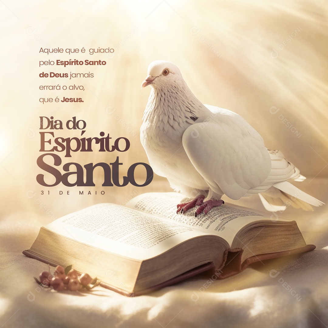 Dia 31 De Maio Dia Do Espirito Santo Data Comemorativa Social Media PSD Editável