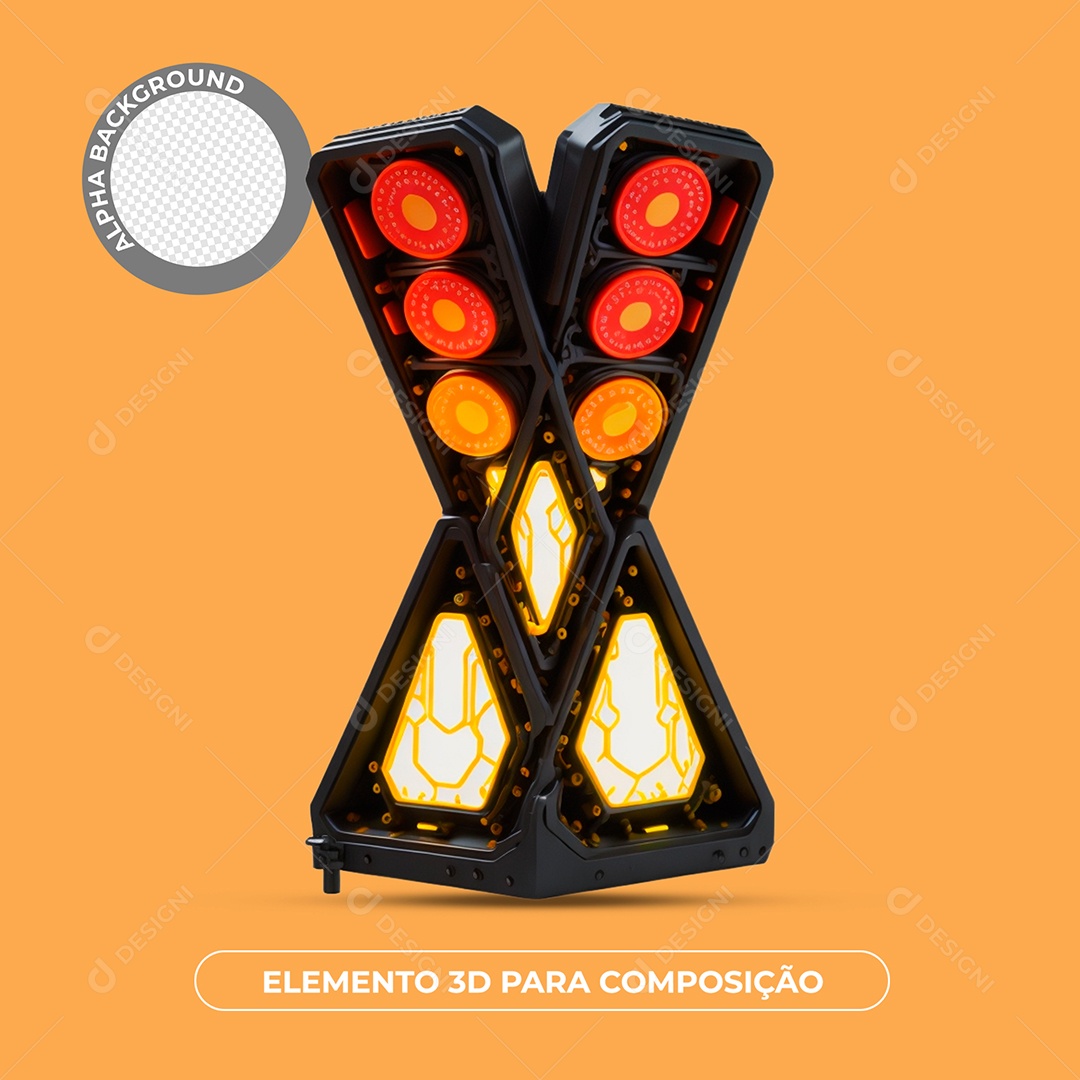 Placa De Luz Elemento 3D Para Composição PSD