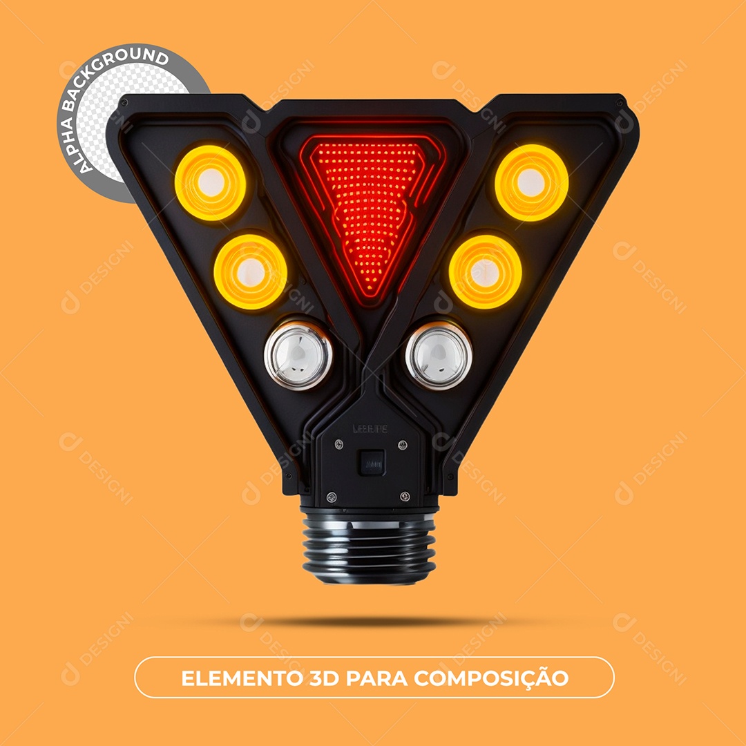 Placa De Luz Elemento 3D Para Composição PSD