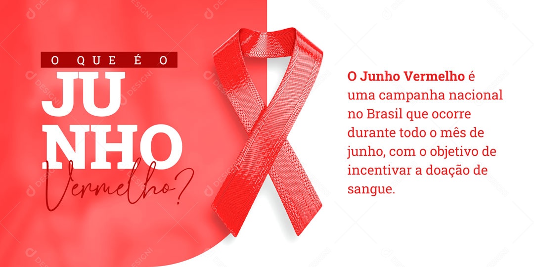 Junho Vermelho Doe Sangue Salve Vidas Social Media PSD Editável