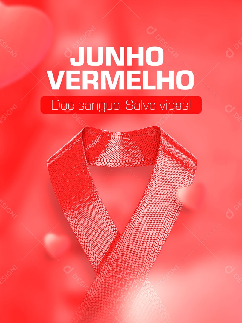 Junho Vermelho Doe Sangue Salve Vidas Social Media PSD Editável
