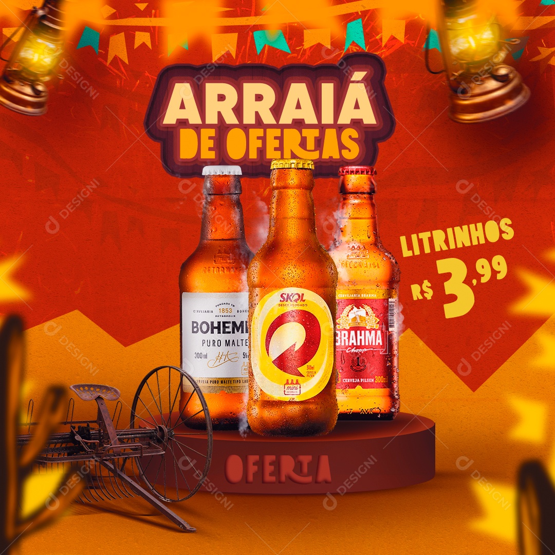 Social Media Arriá De Ofertas Distribuidora PSD Editável