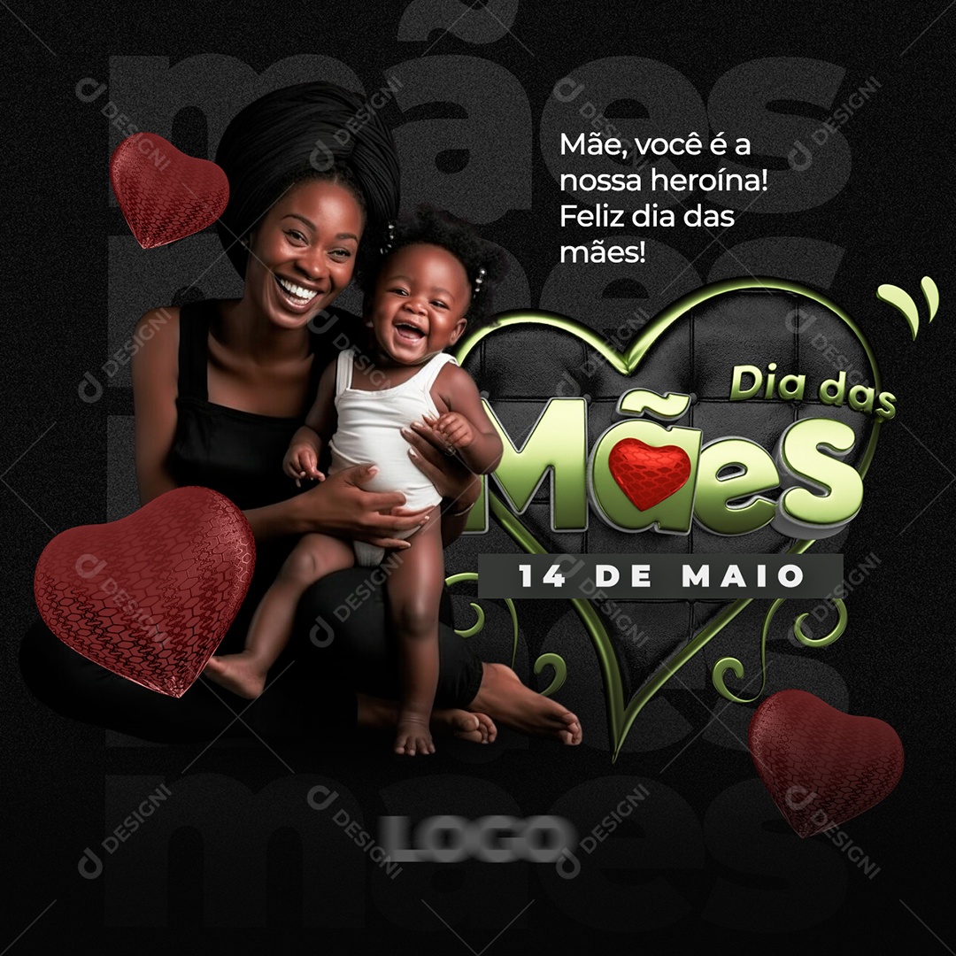 Dia Das Mães Dê Amor Para Quem te Ama Social Media PSD Editável