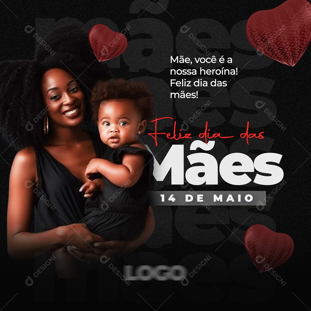 Dia das Mães 14 de Maio Você e Minha Vida Meu Amor  Social Media PSD Editável