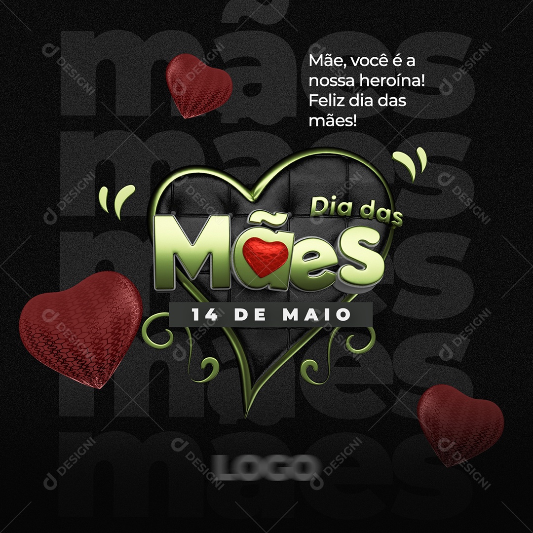 Dia das Mães 14 de Maio Você e Minha Guerreira Social Media PSD Editável