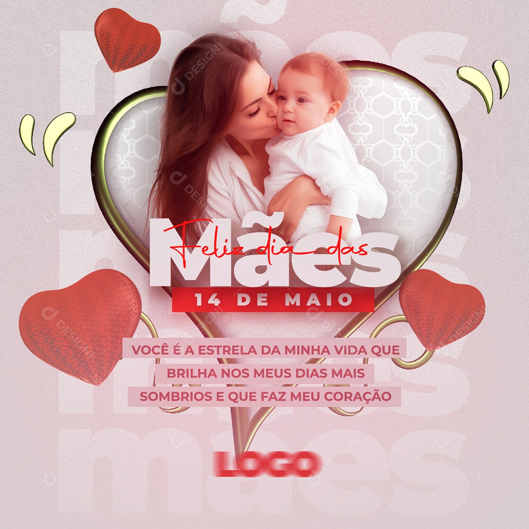 Feliz Dia Das Mães 14 de Maio Social Media PSD Editável