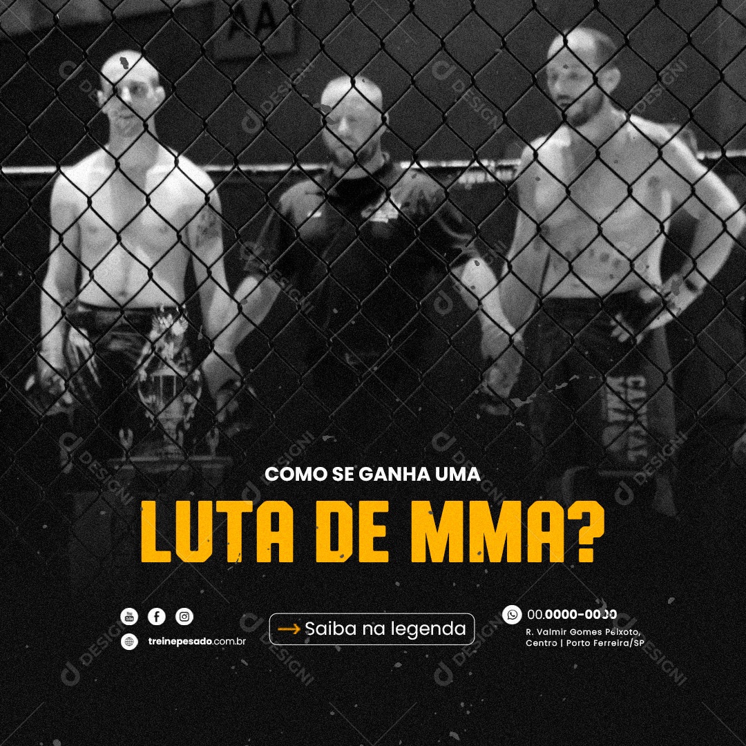 Como se Ganha uma Luta de MMA? Social Media PSD Editável