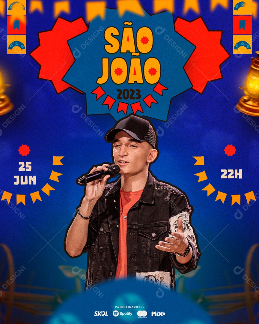 Social Media Feed João Gomes São João PSD Editável