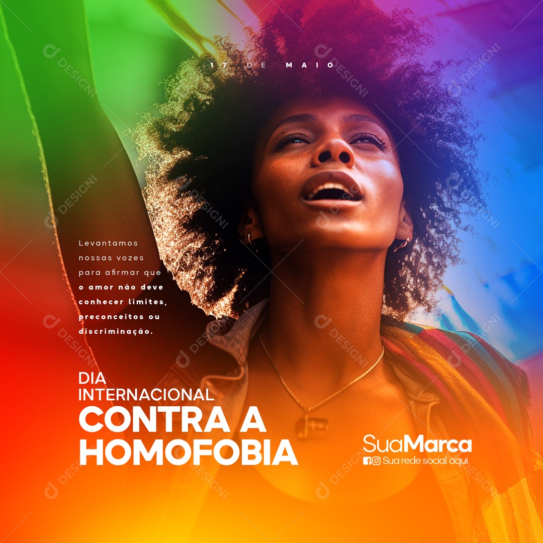 Dia Internacional Contra A Homofobia 17 De Maio Social Media PSD Editavel