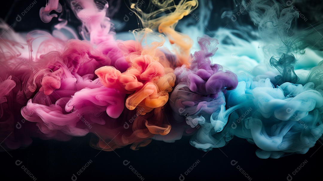 Papel de parede com fundo esfumaçado e aquarela