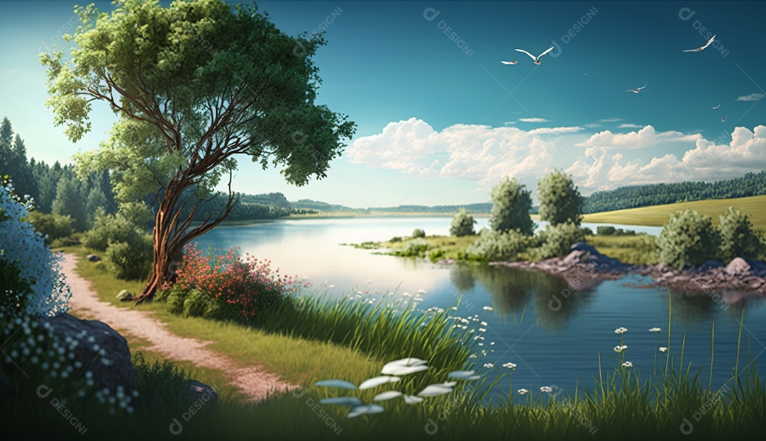 Fundo de natureza de verão ultra realista de alta qualidade