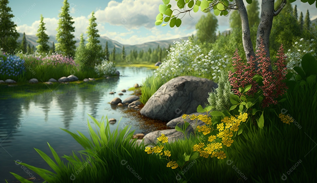 Fundo de natureza de verão ultra realista de alta qualidade